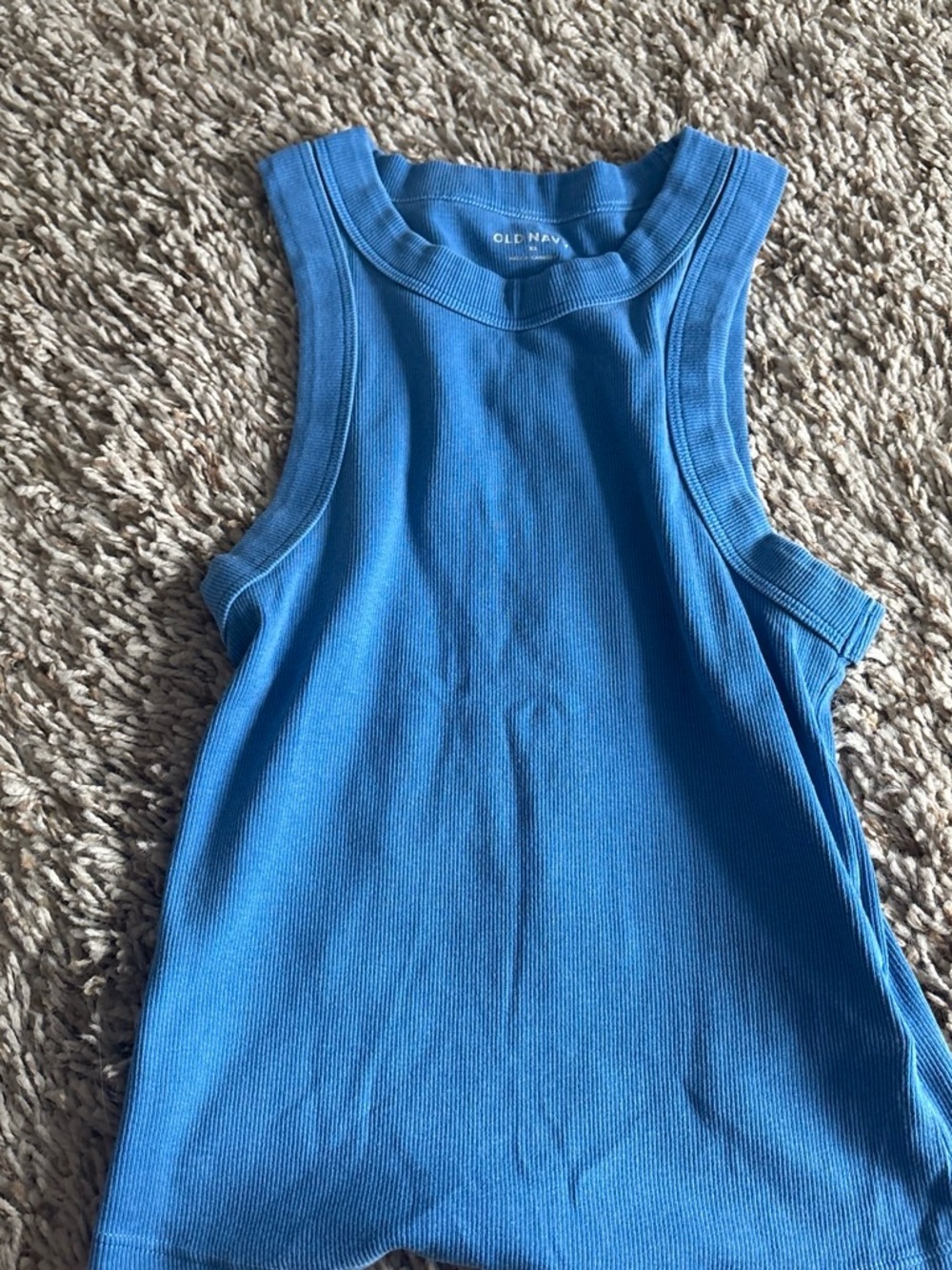 Old Navy Bright Blue Ribbed Sleeveless Tank